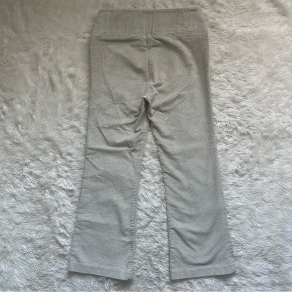 Sprwmn Pants Corduroy Ankle Flare Pull On Elastic Waist Cropped Beige M - Picture 5 of 12